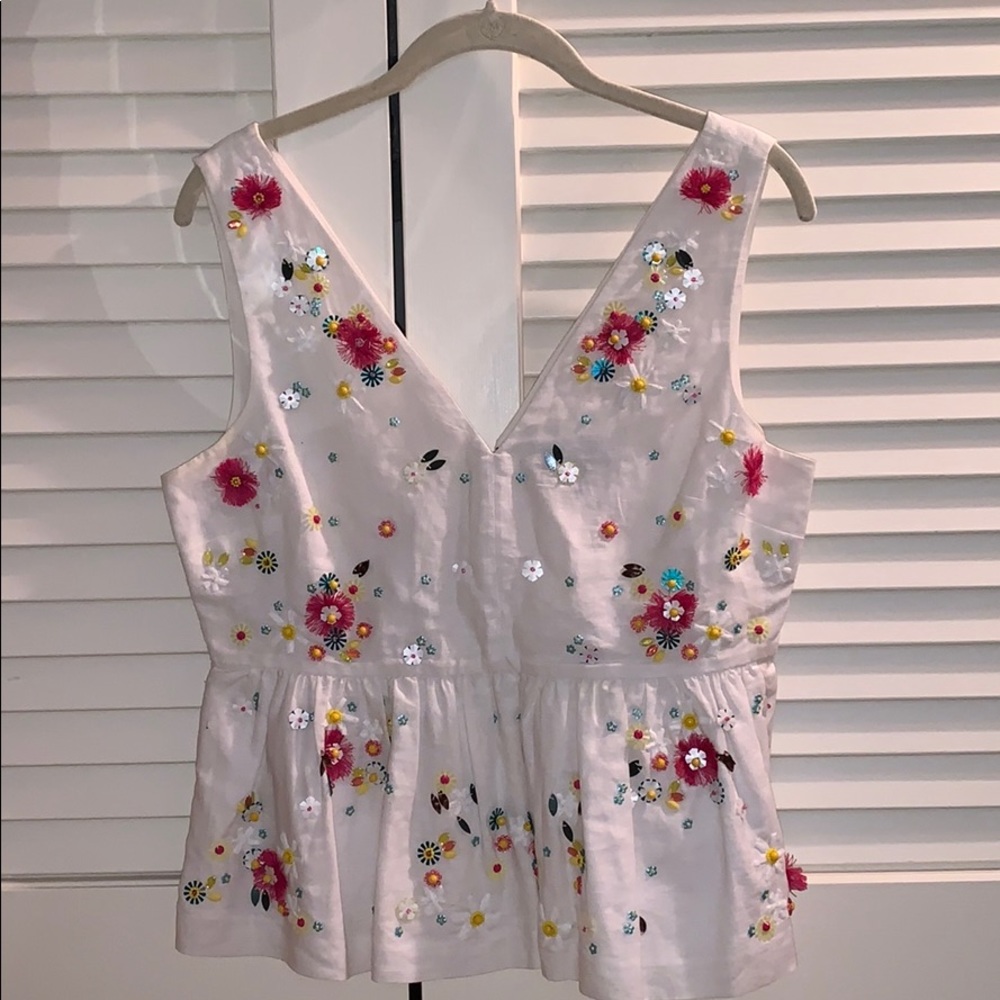 JCrew beaded tank top